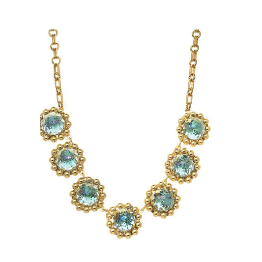 Gardenia Necklace in Aqua Champagne