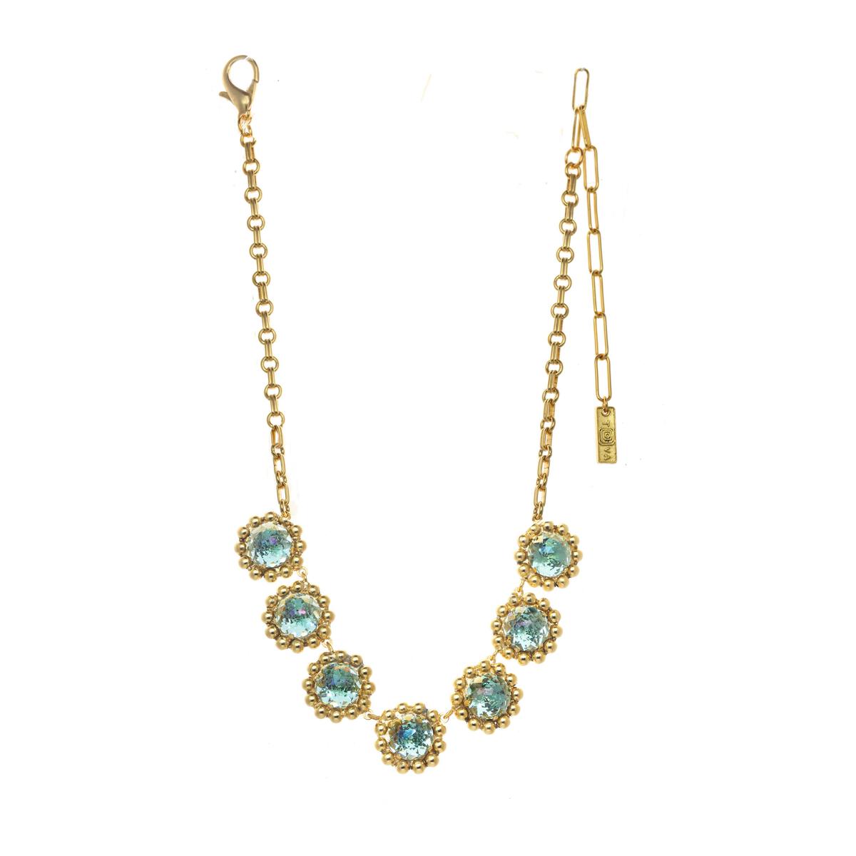 Gardenia Necklace in Aqua Champagne