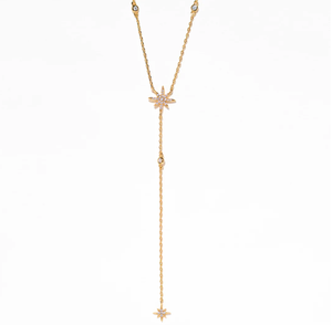 Starlet Y Drop Necklace - Gold