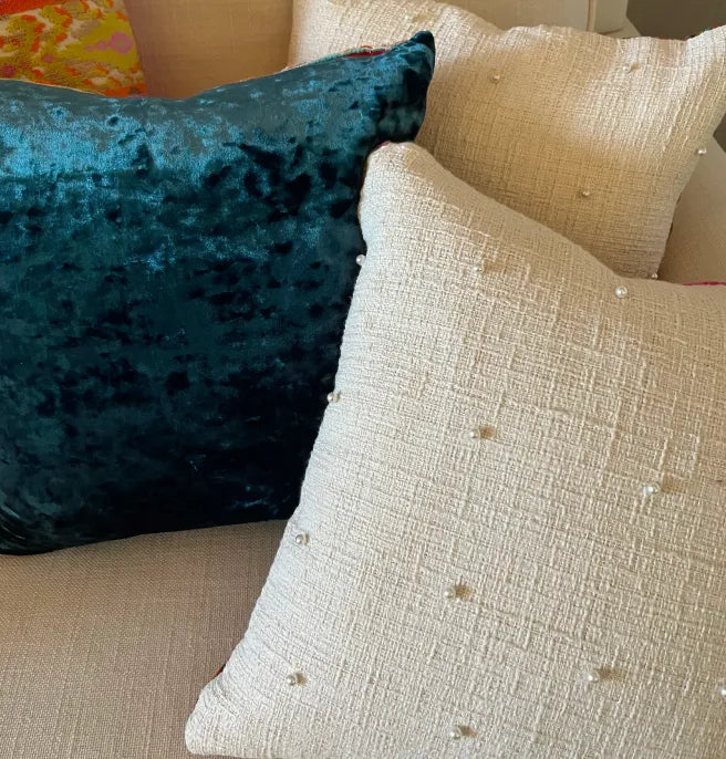 Teal Velvet Pillow